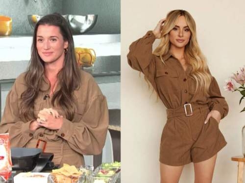 jade roper tolbert, E! news, daily pop, brown romper