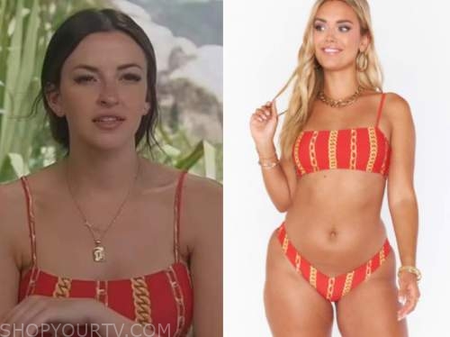 tia booth, bachelor in paradise, red chain bikini
