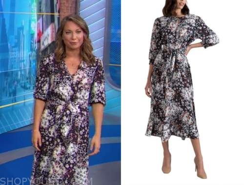 Good Morning America: October 2021 Ginger Zee's Floral Midi Dress ...