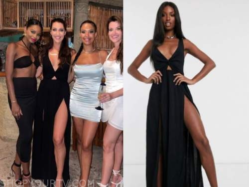 becca kufrin, bachelor in paradise, black maxi dress