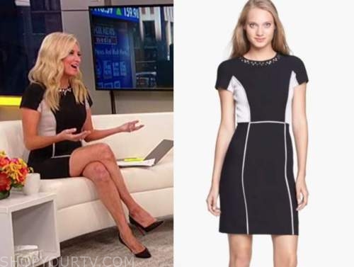 kayleigh mcenany, outnumbered, black and white colorblock dress