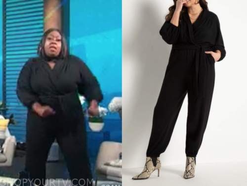 E! news, daily pop, black jumpsuit, loni love