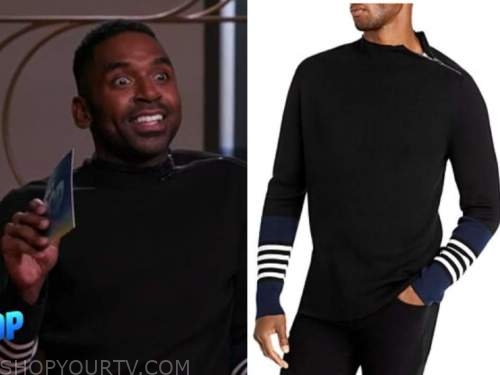 justin sylvester, E! news, daily pop, zipper striped sweater