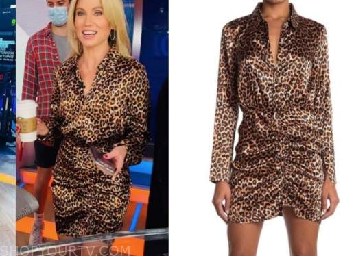 Good Morning America: October 2021 Amy Robach's Leopard Satin Shirt ...