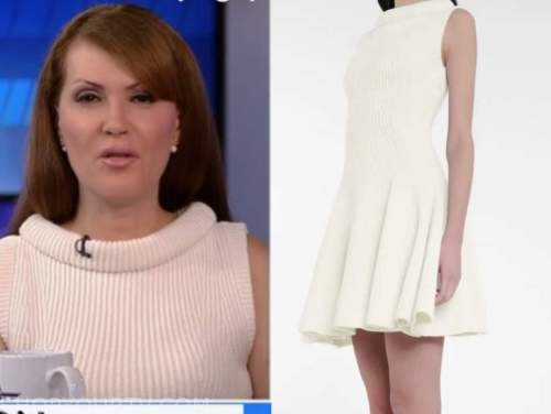 dagen mcdowell, the five, ivory roll neck knit dress