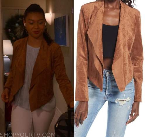 On My Block: Season 4 Episode 3 Monse's Draped Suede Jacket | Shop Your TV