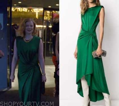 Succession: Season 3 Episode 7 Shiv's Green Dress | Shop Your TV