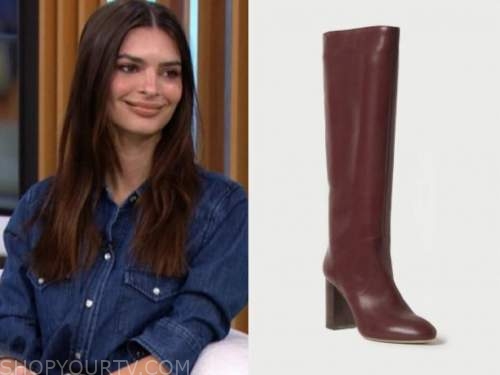 Emily ratajkowski, cbs mornings, brown boots