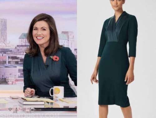 Good Morning Britain: November 2021 Susanna Reid's Green Pencil Dress ...
