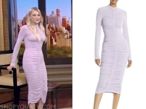 kelsea ballerini, live with kelly and ryan, purple ruched midi dress