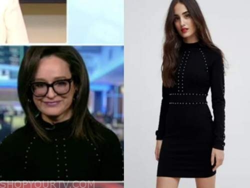 Kennedy, outnumbered, black studded dress