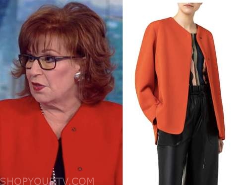 joy behar, the view, red jacket