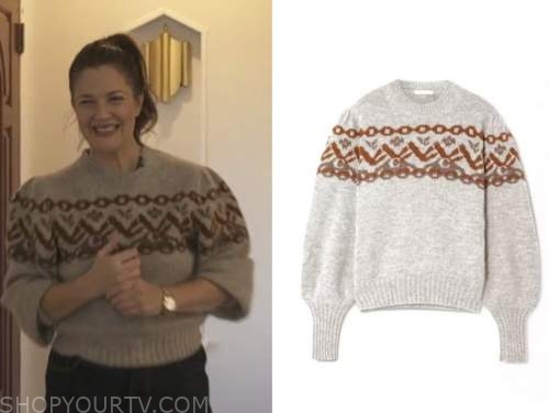 drew barrymore, drew barrymore show, fair isle sweater