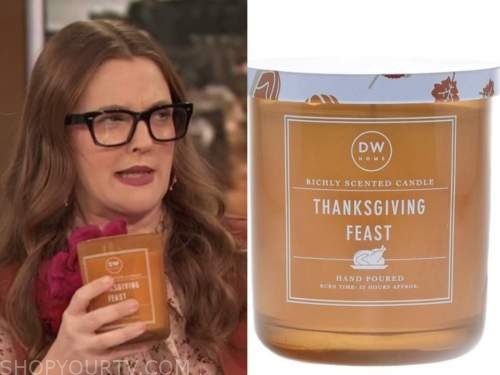 drew barrymore, drew barrymore show, Thanksgiving feast candle