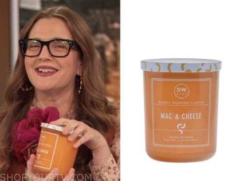 drew barrymore, drew barrymore show, Mac and cheese candle