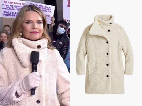 The Today Show: November 2021 Savannah Guthrie's Ivory Teddy Sherpa ...