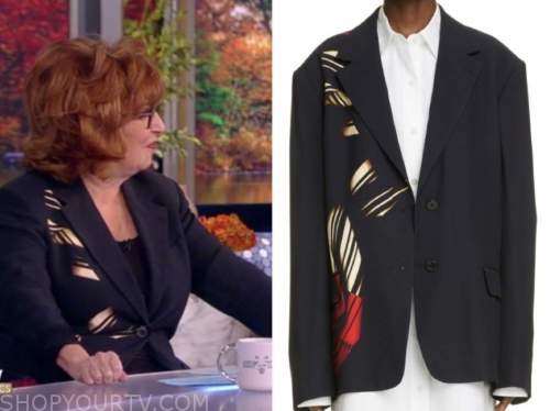 joy behar, the view, scarf oversized blazer