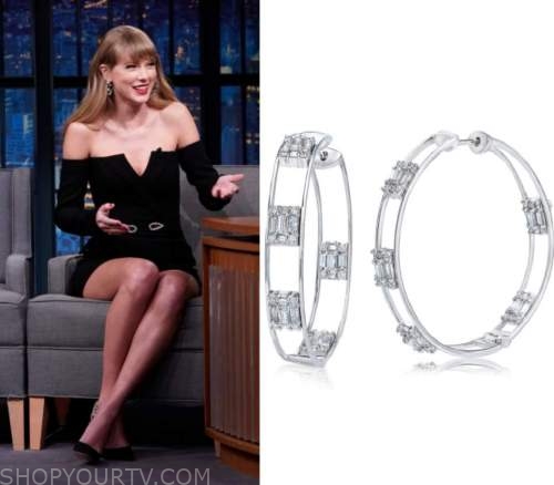 Late Night: November 2021 Taylor's Silver Hoop Earrings | Shop Your TV