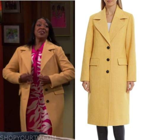 The Neighborhood: Season 4 Episode 9 Tina's Yellow Coat | Fashion ...