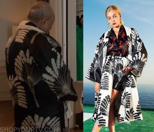 Emily in Paris: Season 2 Episode 3 Pierre's Patterned Robe