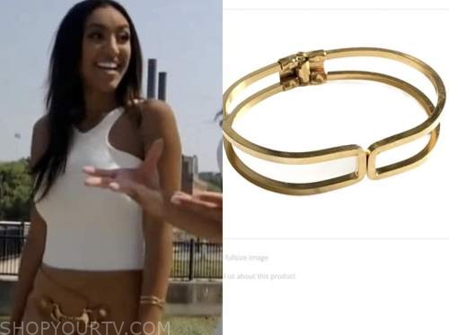 tayshia adams, the bachelorette, gold cuff bracelet