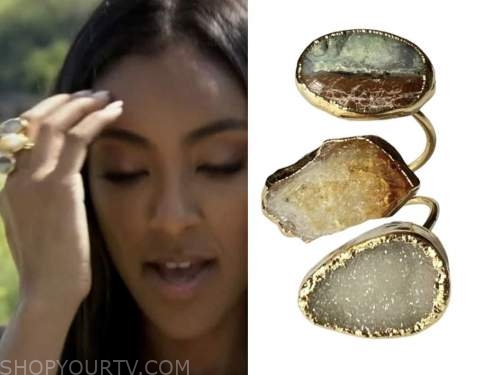 tayshia adams, the bachelorette, three stone ring
