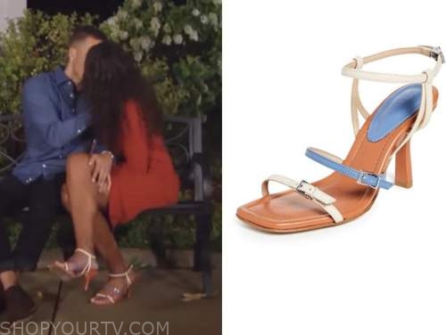 michelle young, the bachelorette, colorblock sandals