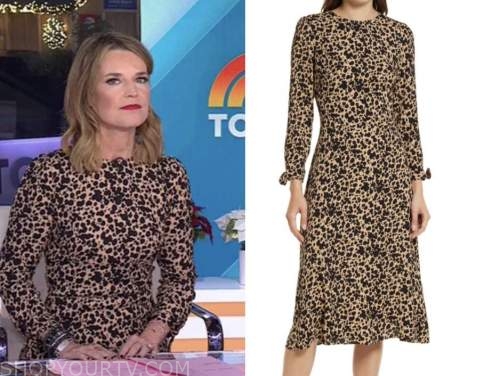 The Today Show: December 2021 Savannah Guthrie's Leopard Midi Dress ...