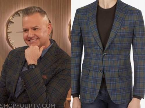 drew barrymore show, plaid blazer, ross mathews