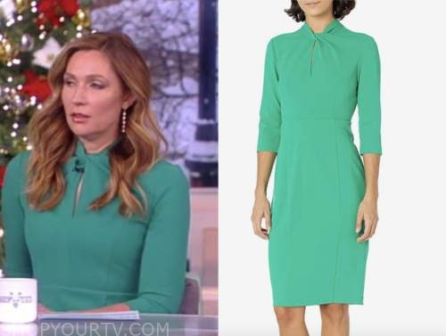 The View: December 2021 Amanda Carpenter's Green Twist Neck Sheath ...