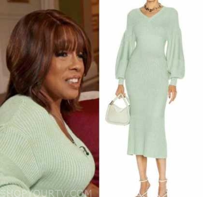 CBS Mornings: December 2021 Gayle King's Mint Green Sweater Dress ...