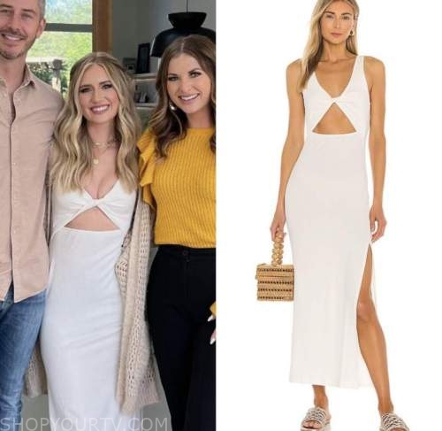 lauren burnham, the bachelor, entertainement tonight, white cutout dress