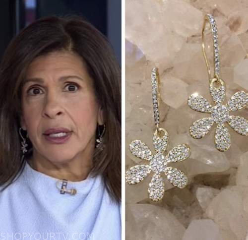 hoda kotb, the today show, flower drop earrings