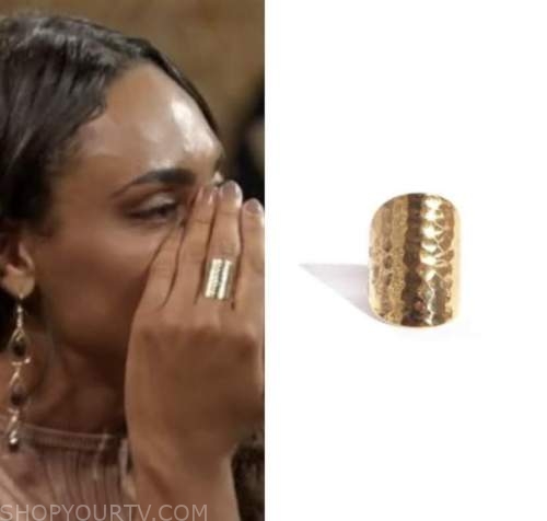 michelle young, the bachelorette, gold hammered ring, finale