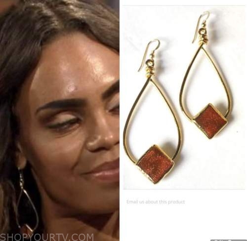 michelle young, the bachelorette, chandelier earrings, finale