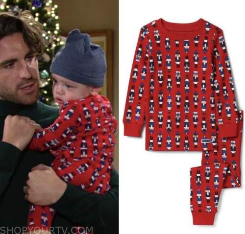 dominic chancellor, nutcracker red christmas pajamas, the young and the restless