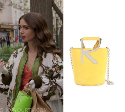 Emily in Paris: Season 2 Episode 3 Emily's Neon Green Bucket Bag