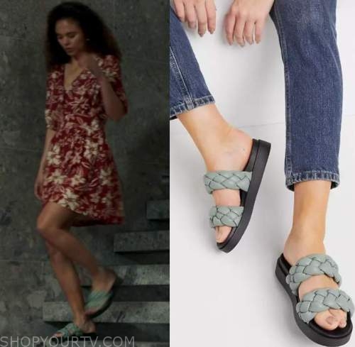 The Girl Before: Season 1 Episode 1 Emma's Braided Sandals | Fashion ...