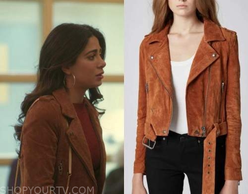 With Love: Season 1 Episode 5 Lily's Suede Biker Jacket | Shop Your TV