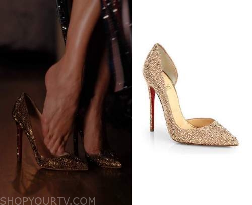 And Just Like That: Season 1 Episode 5 Carrie's Gold Embellished Pumps