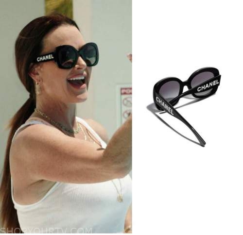 Real Housewives Ultimate Girls Trip: Season 1 Episode 6 Kyle's Black  Oversized Chanel Sunglasses