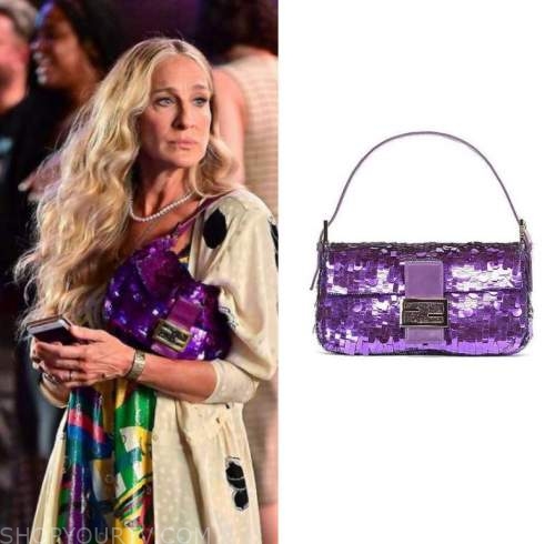 The £25 high street dupe of Carrie Bradshaw's purple Fendi bag