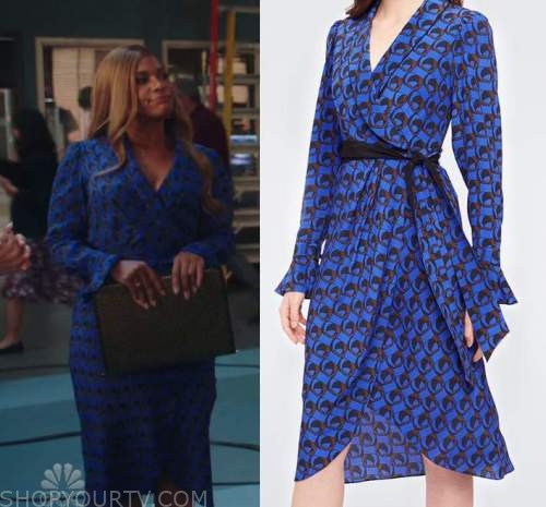 Kenan: Season 2 Episode 4 Mika's Blue Wrap Dress | Shop Your TV