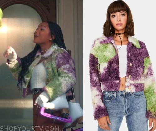 The Equalizer: Season 2 Episode 9 Delilah's Dyed Sherpa Jacket | Shop ...