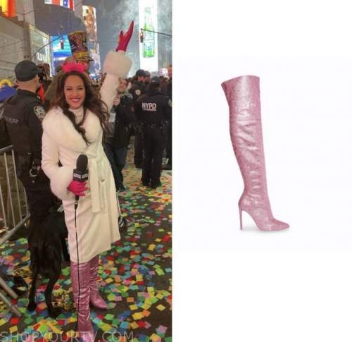 emily compagno, fox news, new year's eve, all american new year, pink boots