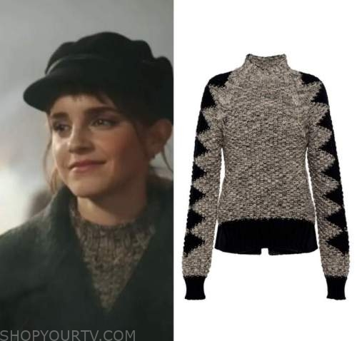 emma watson, grey jumper sweater, harry potter 20th anniversary special