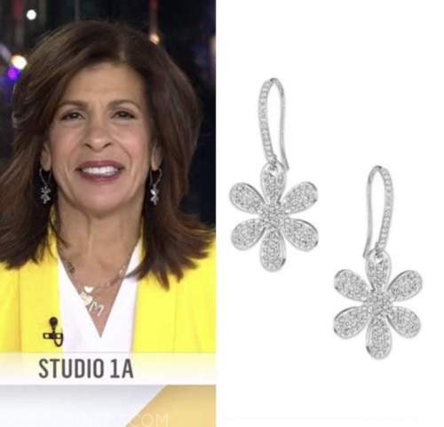 hoda kotb, the today show, flower drop earrings