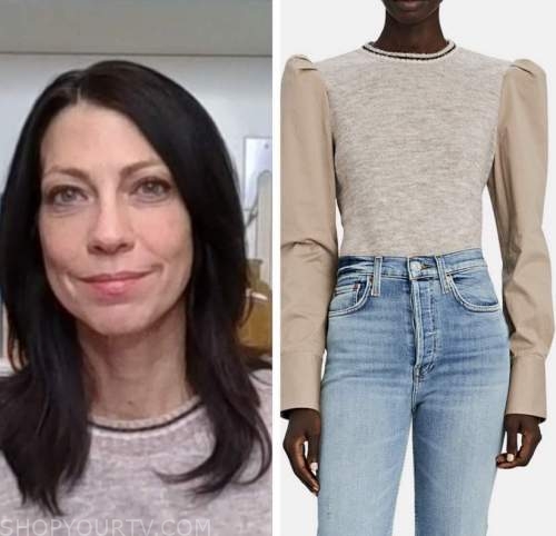 dr. natalie azar, the today show, beige mixed media sweater