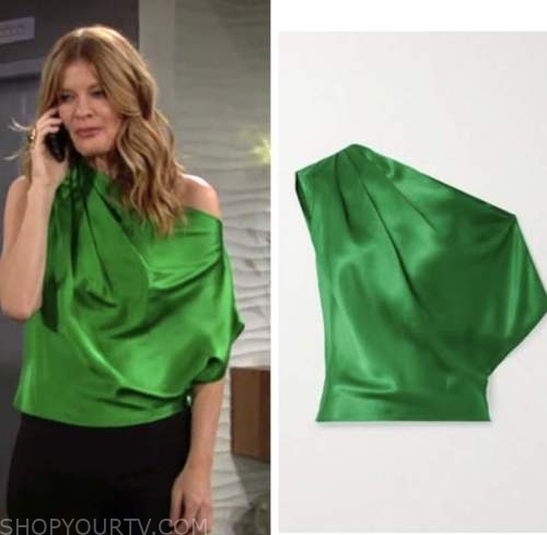 michelle stafford, phyllis newman, green satin top, the young and the restless