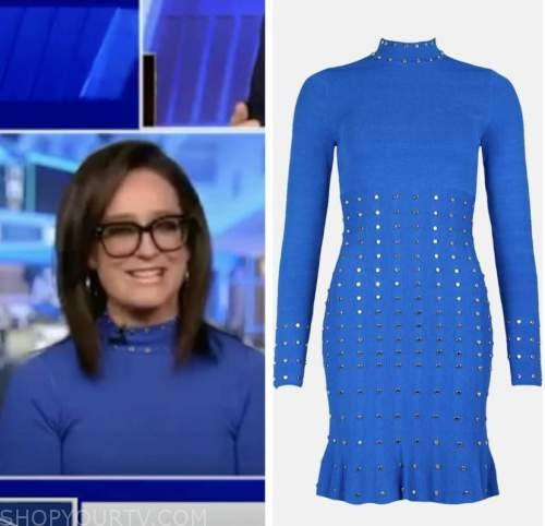 kennedy, the five, blue studded knit dress